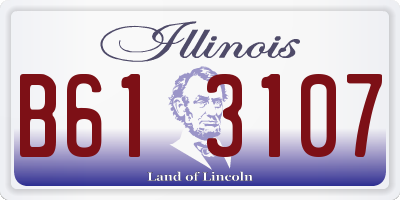 IL license plate B613107