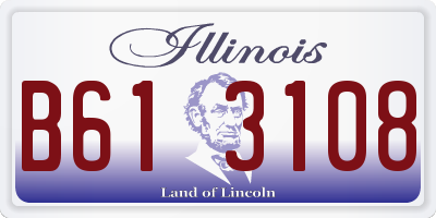 IL license plate B613108