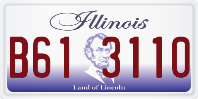 IL license plate B613110