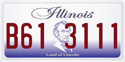 IL license plate B613111