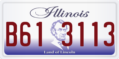 IL license plate B613113