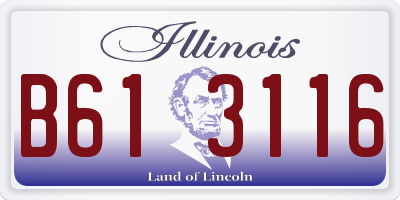 IL license plate B613116