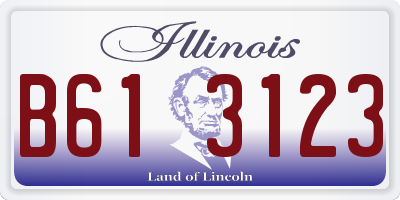 IL license plate B613123