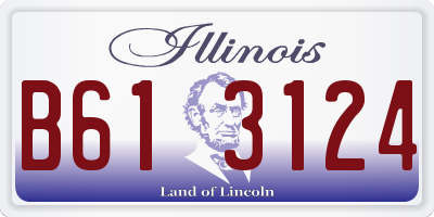 IL license plate B613124