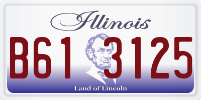 IL license plate B613125