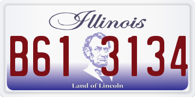 IL license plate B613134