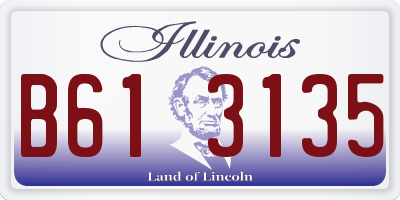 IL license plate B613135