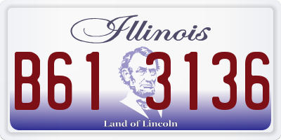 IL license plate B613136