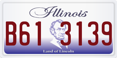 IL license plate B613139