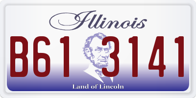 IL license plate B613141