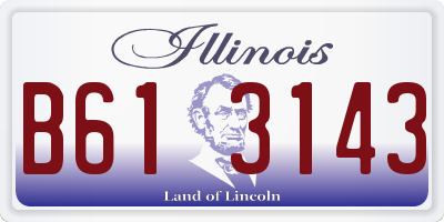 IL license plate B613143