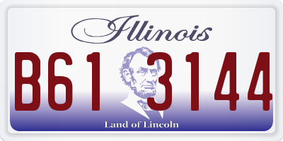 IL license plate B613144
