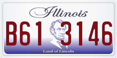 IL license plate B613146