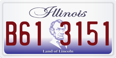 IL license plate B613151