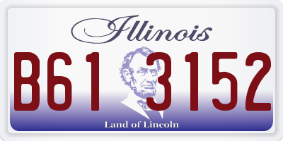 IL license plate B613152