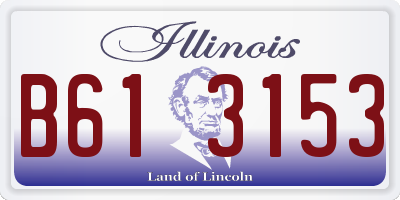 IL license plate B613153