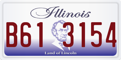 IL license plate B613154