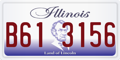IL license plate B613156
