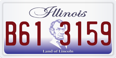 IL license plate B613159