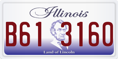 IL license plate B613160