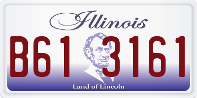 IL license plate B613161