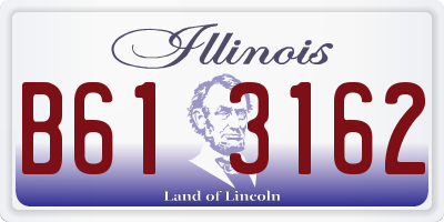 IL license plate B613162