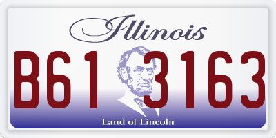IL license plate B613163