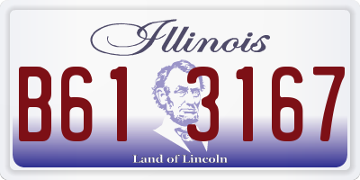 IL license plate B613167