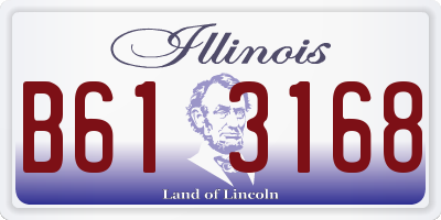 IL license plate B613168