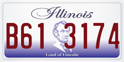 IL license plate B613174