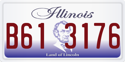 IL license plate B613176