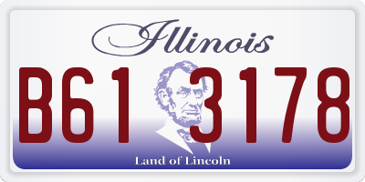 IL license plate B613178