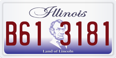 IL license plate B613181
