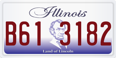 IL license plate B613182