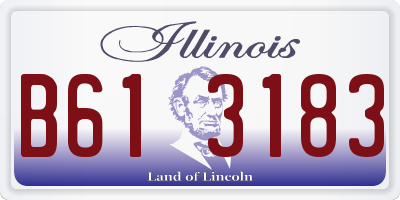 IL license plate B613183