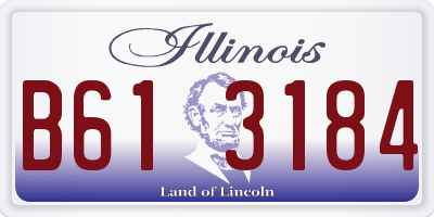 IL license plate B613184