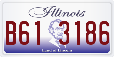 IL license plate B613186