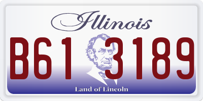 IL license plate B613189