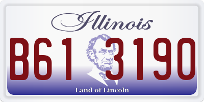 IL license plate B613190