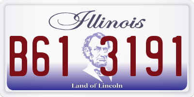 IL license plate B613191