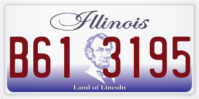 IL license plate B613195