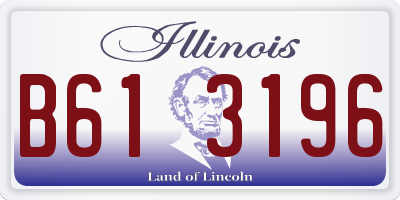 IL license plate B613196