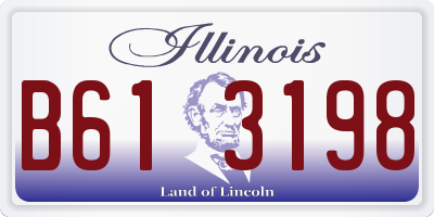 IL license plate B613198