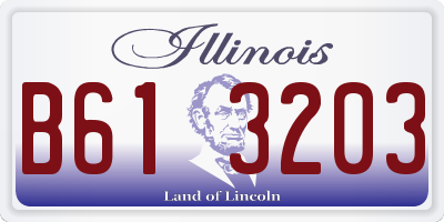 IL license plate B613203
