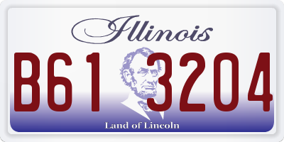 IL license plate B613204