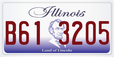 IL license plate B613205