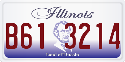 IL license plate B613214