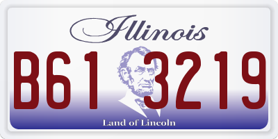 IL license plate B613219