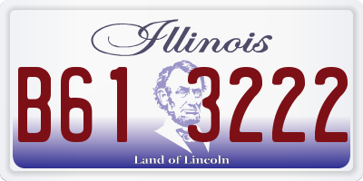 IL license plate B613222