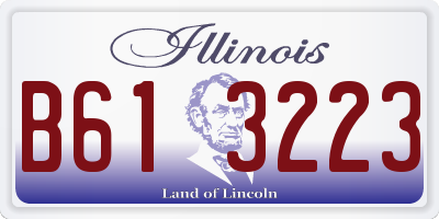 IL license plate B613223